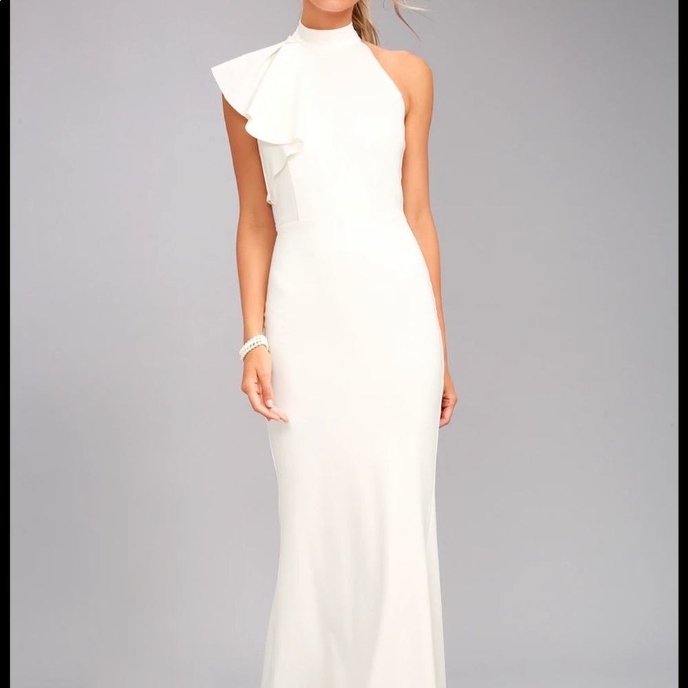 Lulus Margaux One-Shoulder Maxi Dress